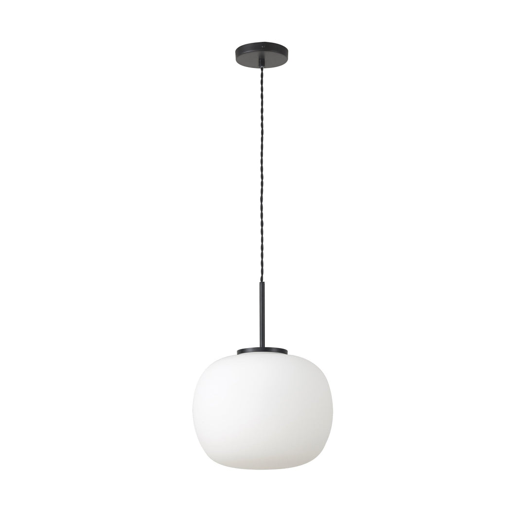 Nelson Lighting NL86409 | Sabus Medium Oval Ball Pendant | Frosted White Glass