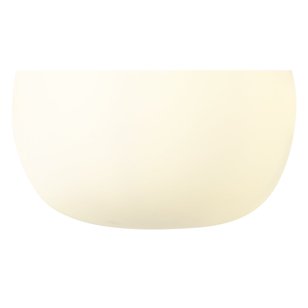 Nelson Lighting NL86429 Sabus 1 Light Flush Ceiling Light Matt Black Frosted White