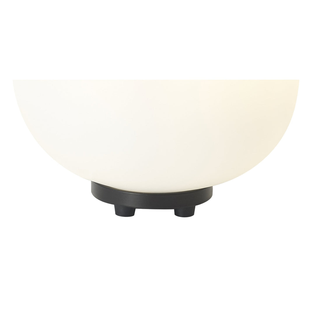 Nelson Lighting NL86439 Sabus 1 Light Table Lamp Matt Black Frosted White