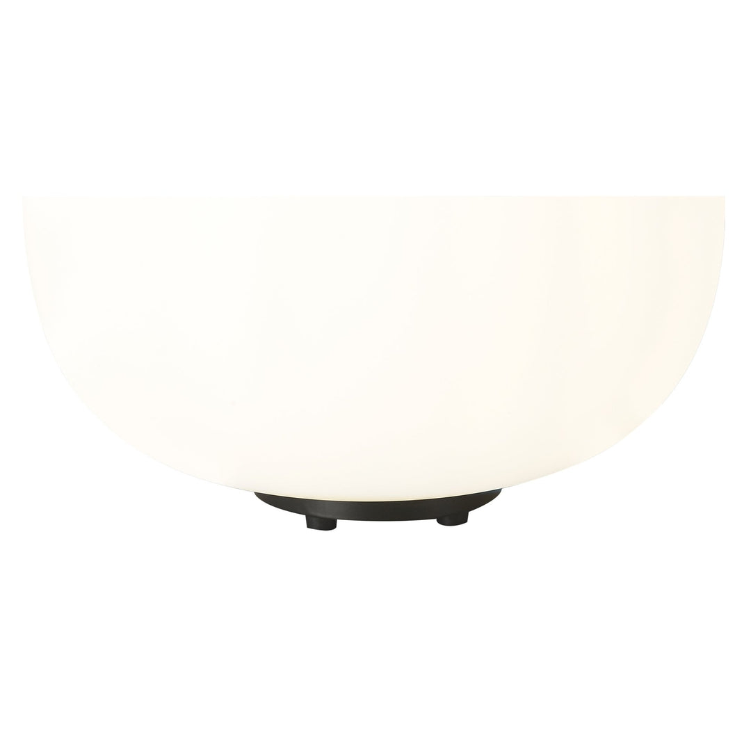 Nelson Lighting NL86449 Sabus 1 Light Table Lamp Matt Black Frosted White