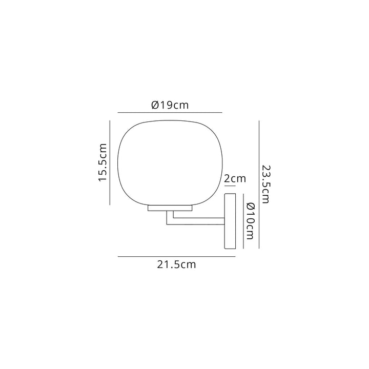 Nelson Lighting NL86479 Sabus 1 Light Wall Light Matt Black Frosted White