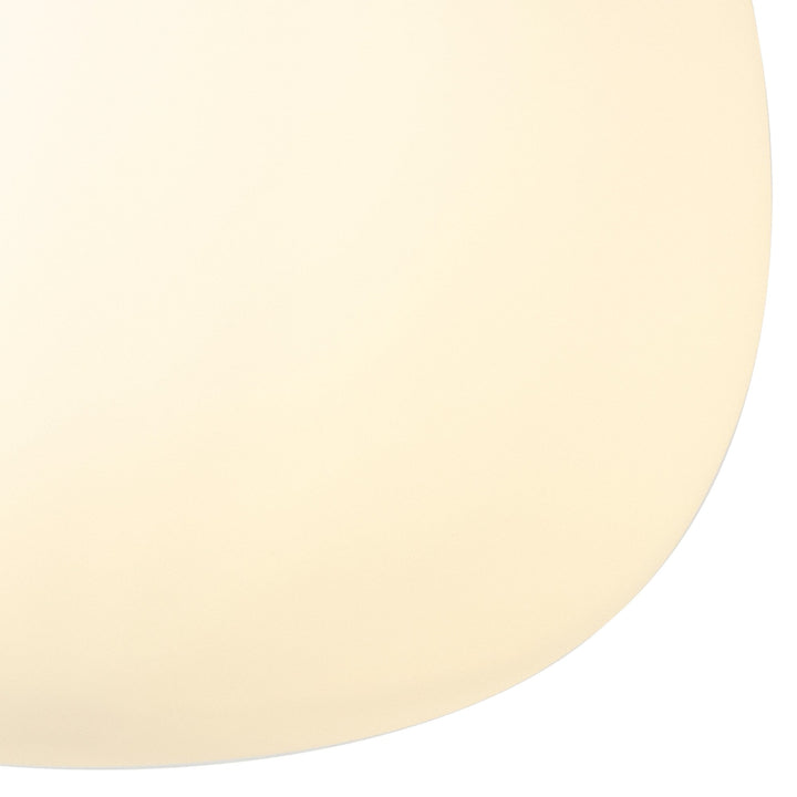 Nelson Lighting NL86509 | Sabus 1 Light Flush Ceiling Light | Satin Gold & Frosted White