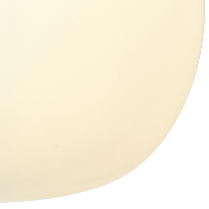 Nelson Lighting NL86519 Sabus 1 Light Flush Ceiling Light Satin Gold Frosted White