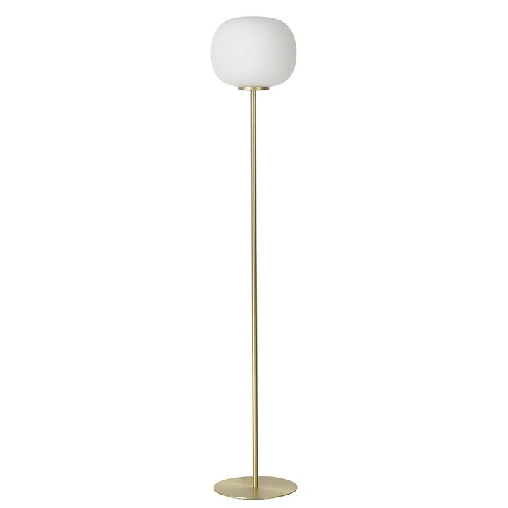 Nelson Lighting NL86559 Sabus 1 Light Floor Lamp Satin Gold Frosted White