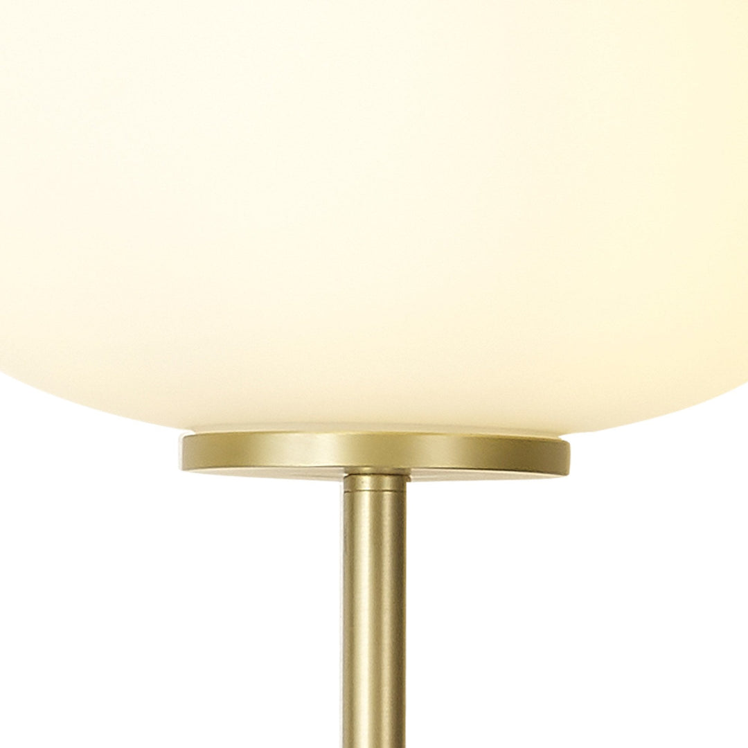 Nelson Lighting NL86559 Sabus 1 Light Floor Lamp Satin Gold Frosted White