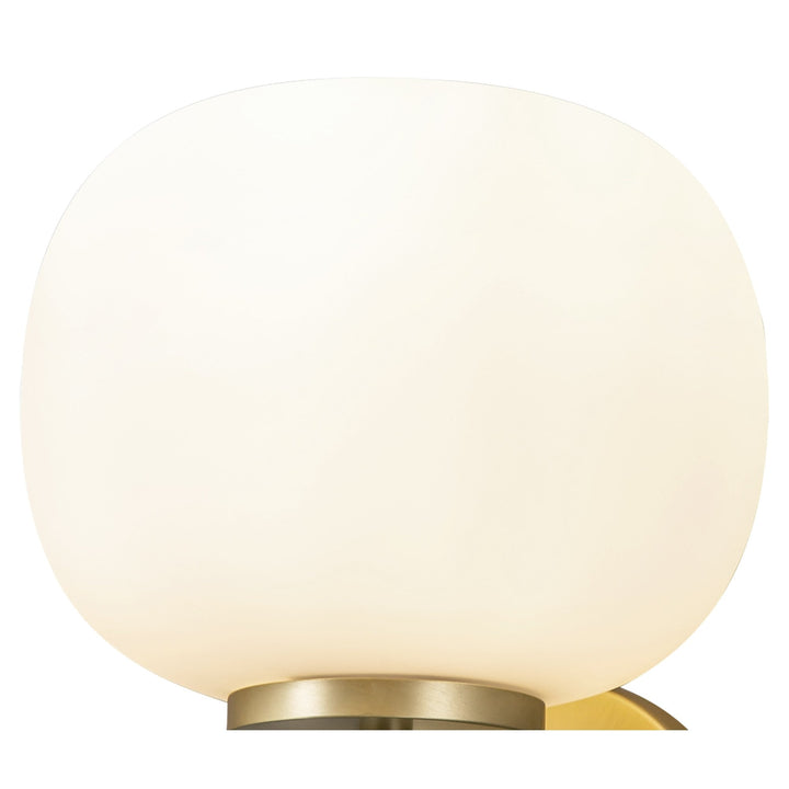 Nelson Lighting NL86569 Sabus 1 Light Wall Light Satin Gold Frosted White