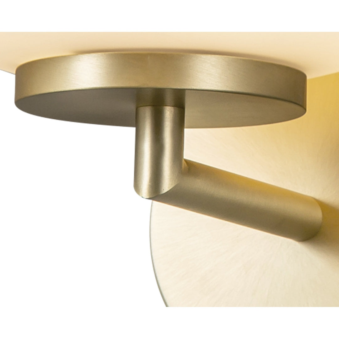 Nelson Lighting NL86569 Sabus 1 Light Wall Light Satin Gold Frosted White