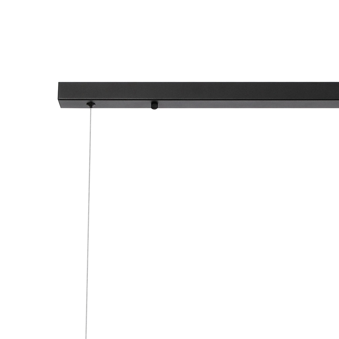 Nelson Lighting NL9040/CH9 Prague 9 Light Linear Pendant Satin Black Chrome Plated