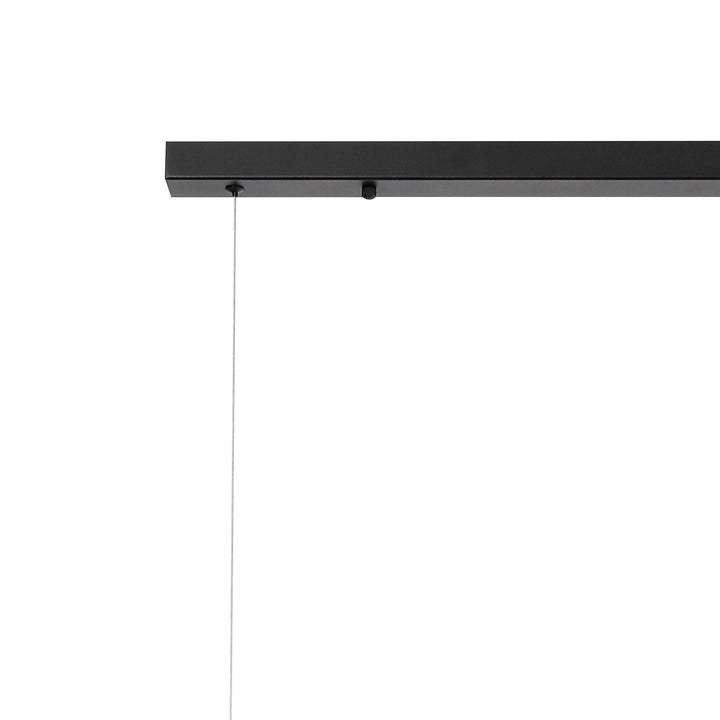 Nelson Lighting NL9040/OP9 Prague 9 Light Linear Pendant Satin Black Opal