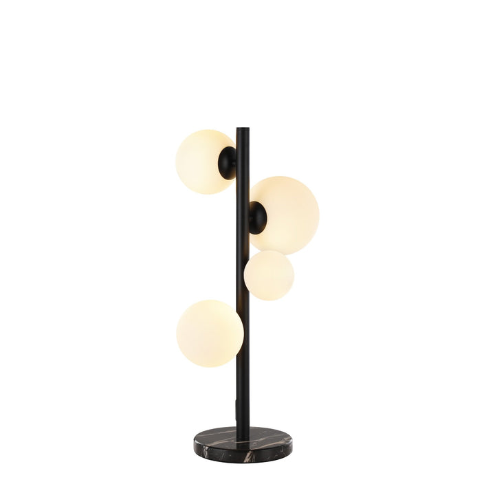 Nelson Lighting NL9047/OP9 Prague 4 Light Table Lamp Satin Black Opal