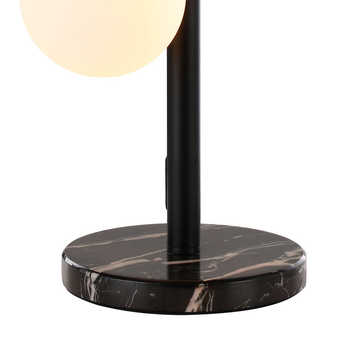 Nelson Lighting NL9047/OP9 Prague 4 Light Table Lamp Satin Black Opal