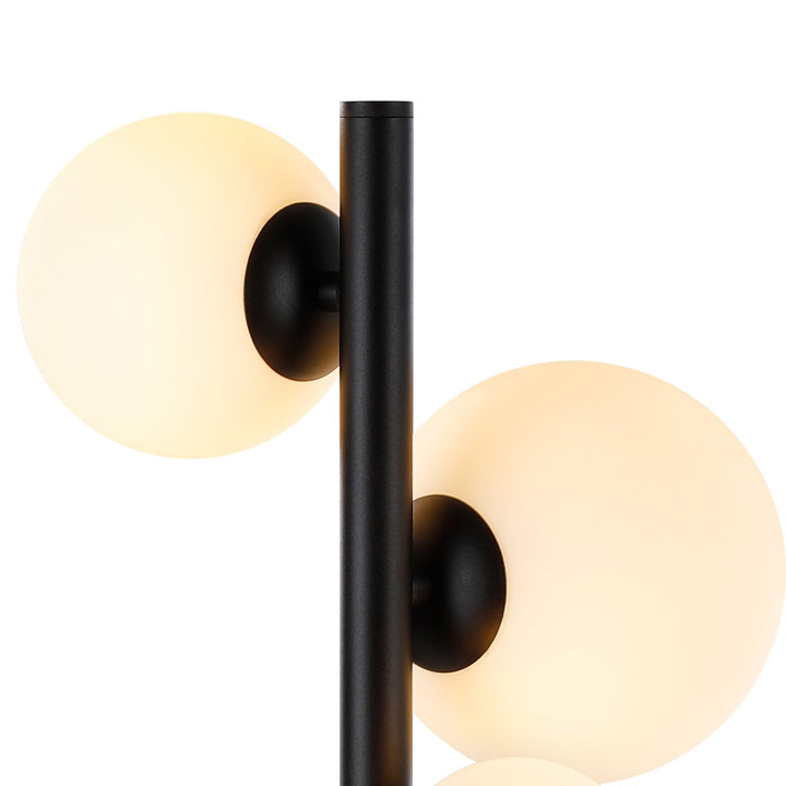 Nelson Lighting NL9047/OP9 Prague 4 Light Table Lamp Satin Black Opal