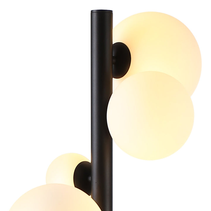 Nelson Lighting NL9048/OP9 Prague 11 Light Floor Lamp Satin Black Opal