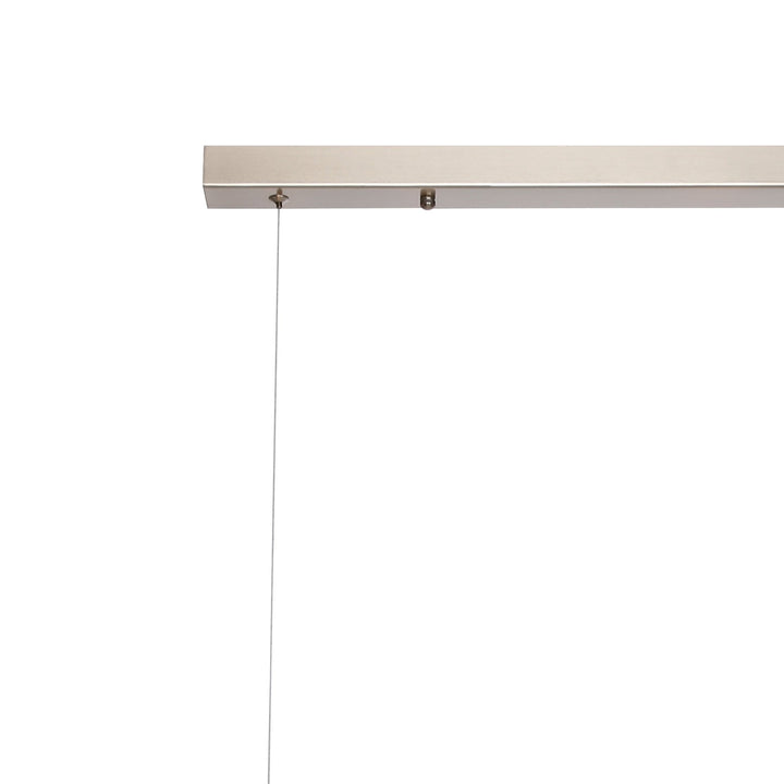 Nelson Lighting NL9058/CH9 Prague 9 Light Linear Pendant Satin Nickel Chrome Plated