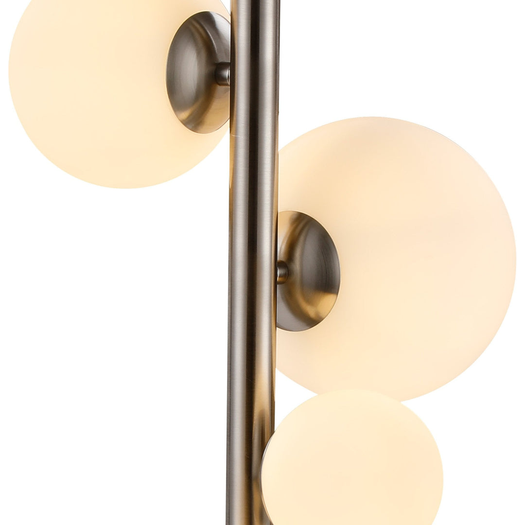 Nelson Lighting NL9065/OP9 Prague 4 Light Table Lamp Satin Nickel Opal