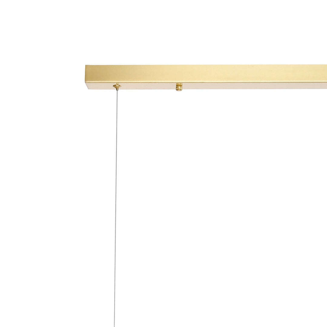 Nelson Lighting NL9319/SM9 Prague 9 Light Linear Pendant Satin Gold Smoke Plated