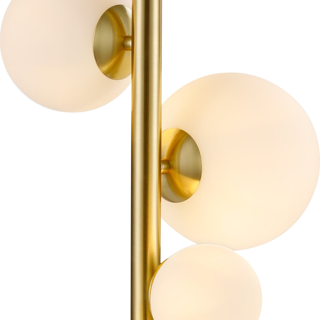 Nelson Lighting NL9326/OP9 Prague 4 Light Table Lamp Satin Gold Opal