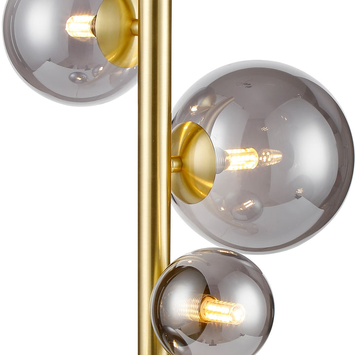 Nelson Lighting NL9326/SM9 Prague 4 Light Table Lamp Satin Gold Smoke Plated