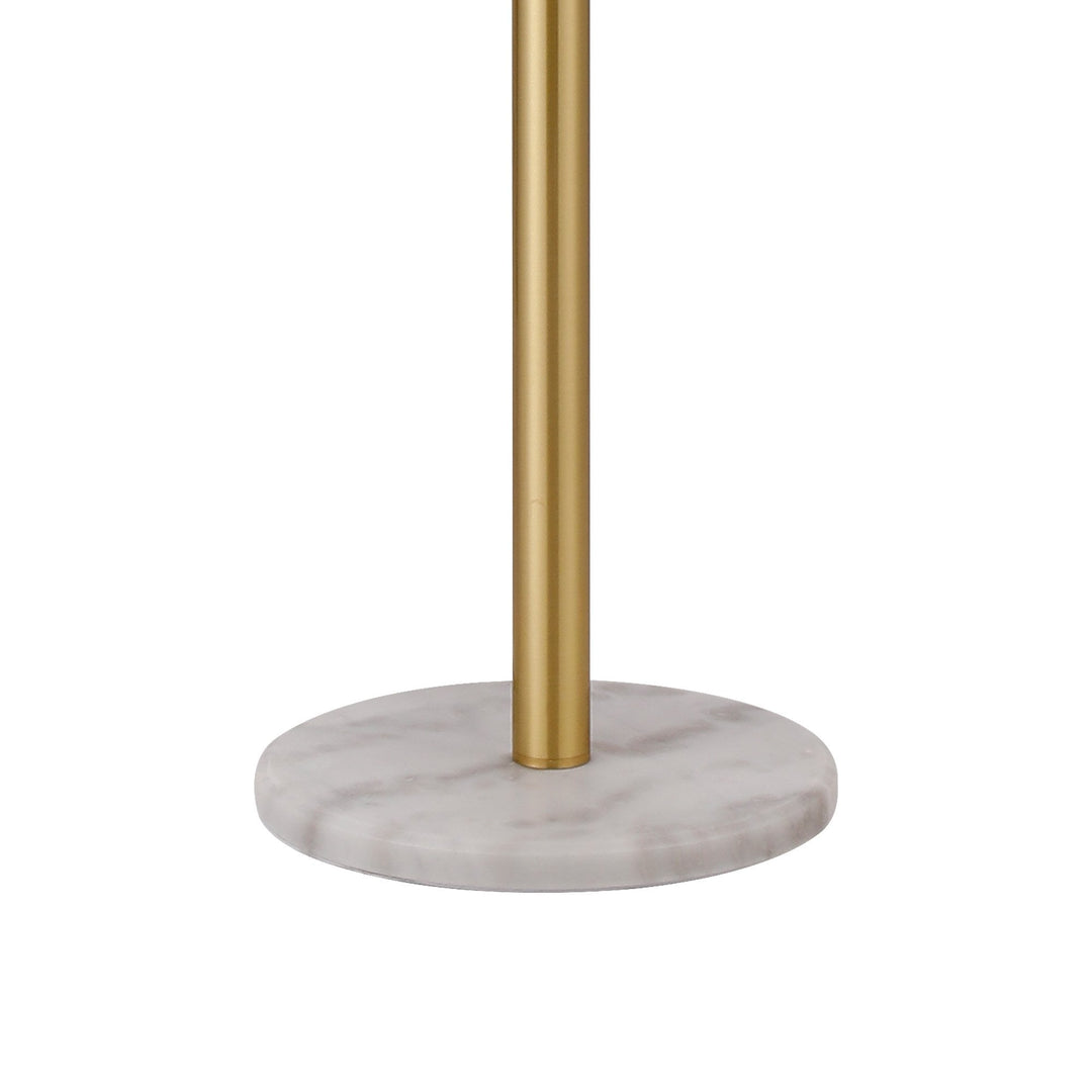 Nelson Lighting NL9327/AM9 Prague 11 Light Floor Lamp Satin Gold Amber Plated