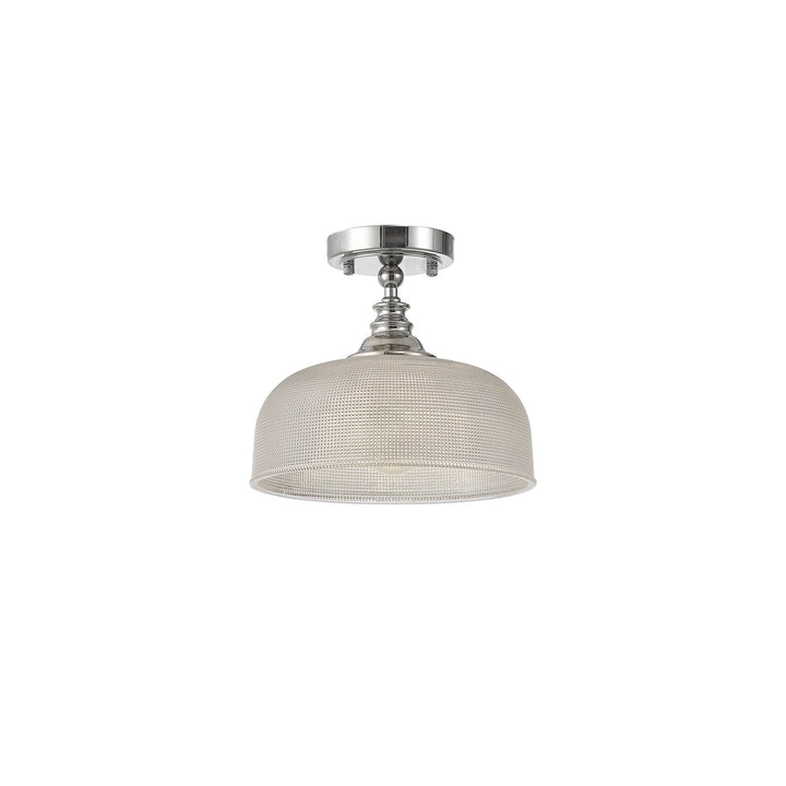 Nelson Lighting NL86029 Sakkas 1 Light Pendant/Ceiling Light Polished Nickel