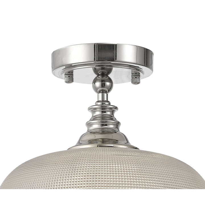 Nelson Lighting NL86029 Sakkas 1 Light Pendant/Ceiling Light Polished Nickel