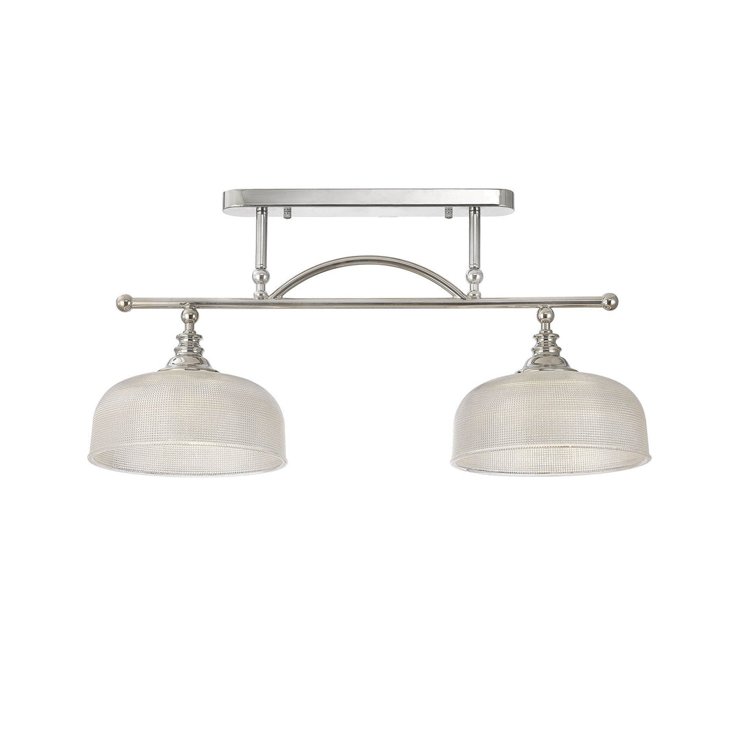 Nelson Lighting NL86039 Sakkas 2 Light Pendant/Ceiling Light Polished Nickel