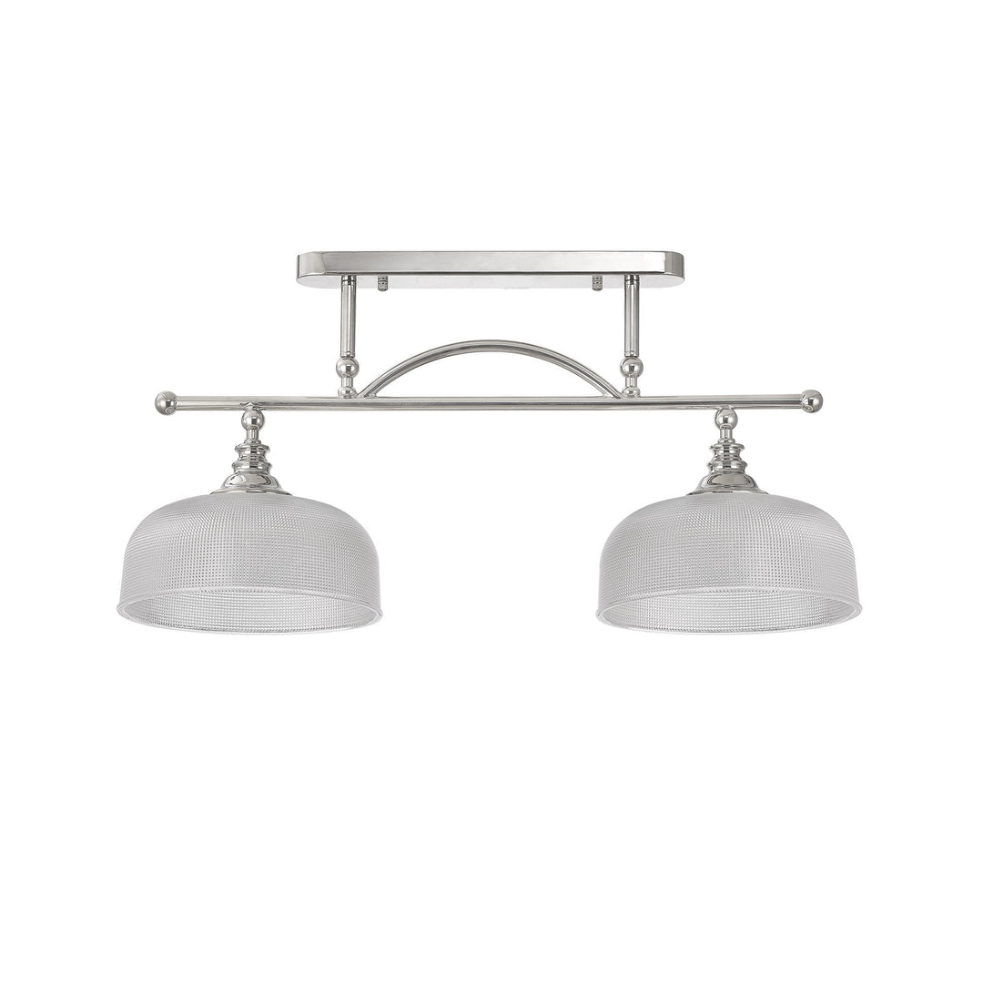 Nelson Lighting NL86039 Sakkas 2 Light Pendant/Ceiling Light Polished Nickel