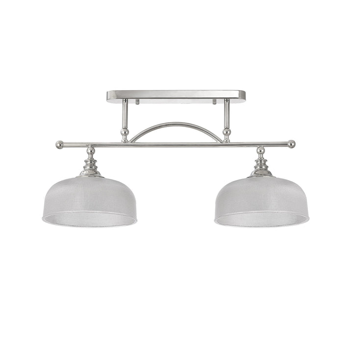 Nelson Lighting NL86039 Sakkas 2 Light Pendant/Ceiling Light Polished Nickel