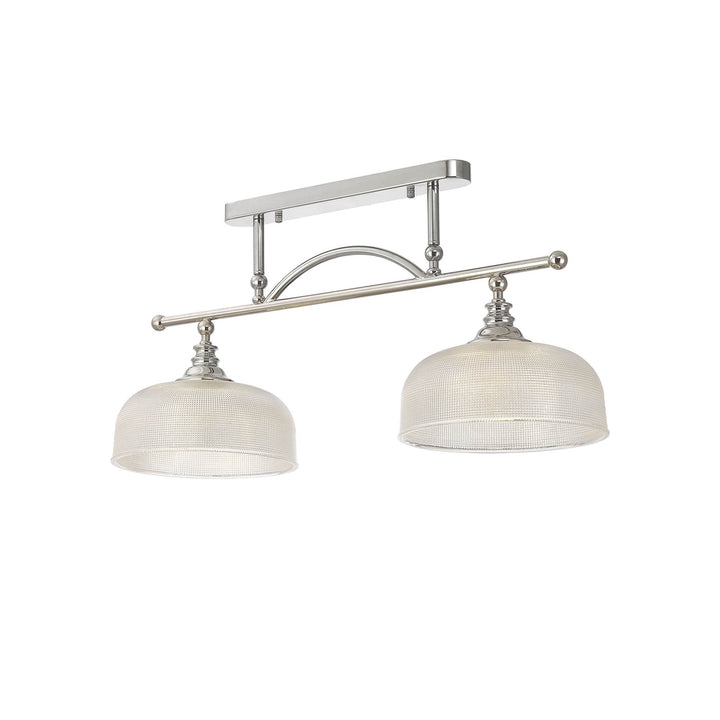 Nelson Lighting NL86039 Sakkas 2 Light Pendant/Ceiling Light Polished Nickel