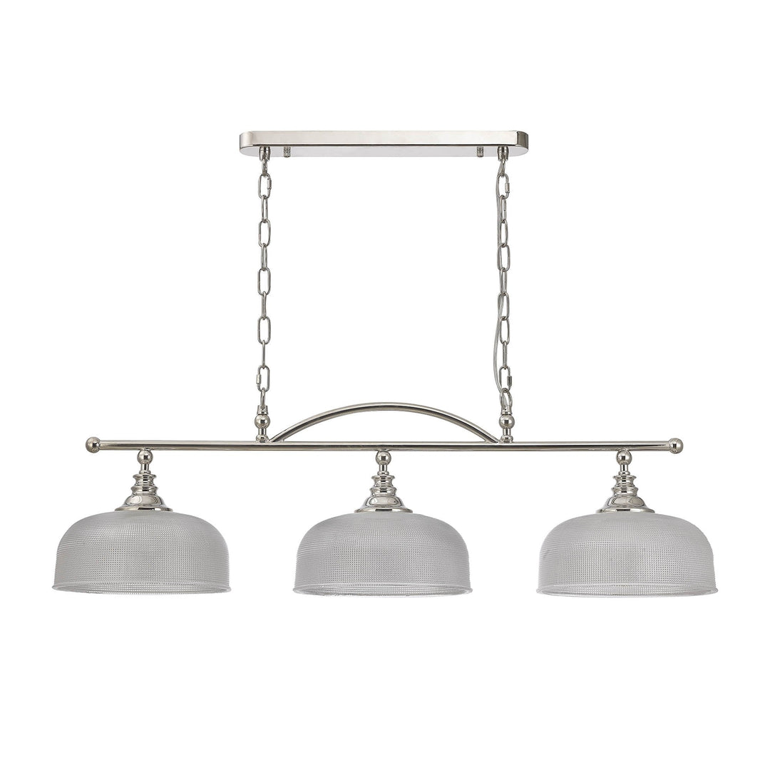 Nelson Lighting NL86049 Sakkas 3 Light Pendant/Ceiling Light Polished Nickel