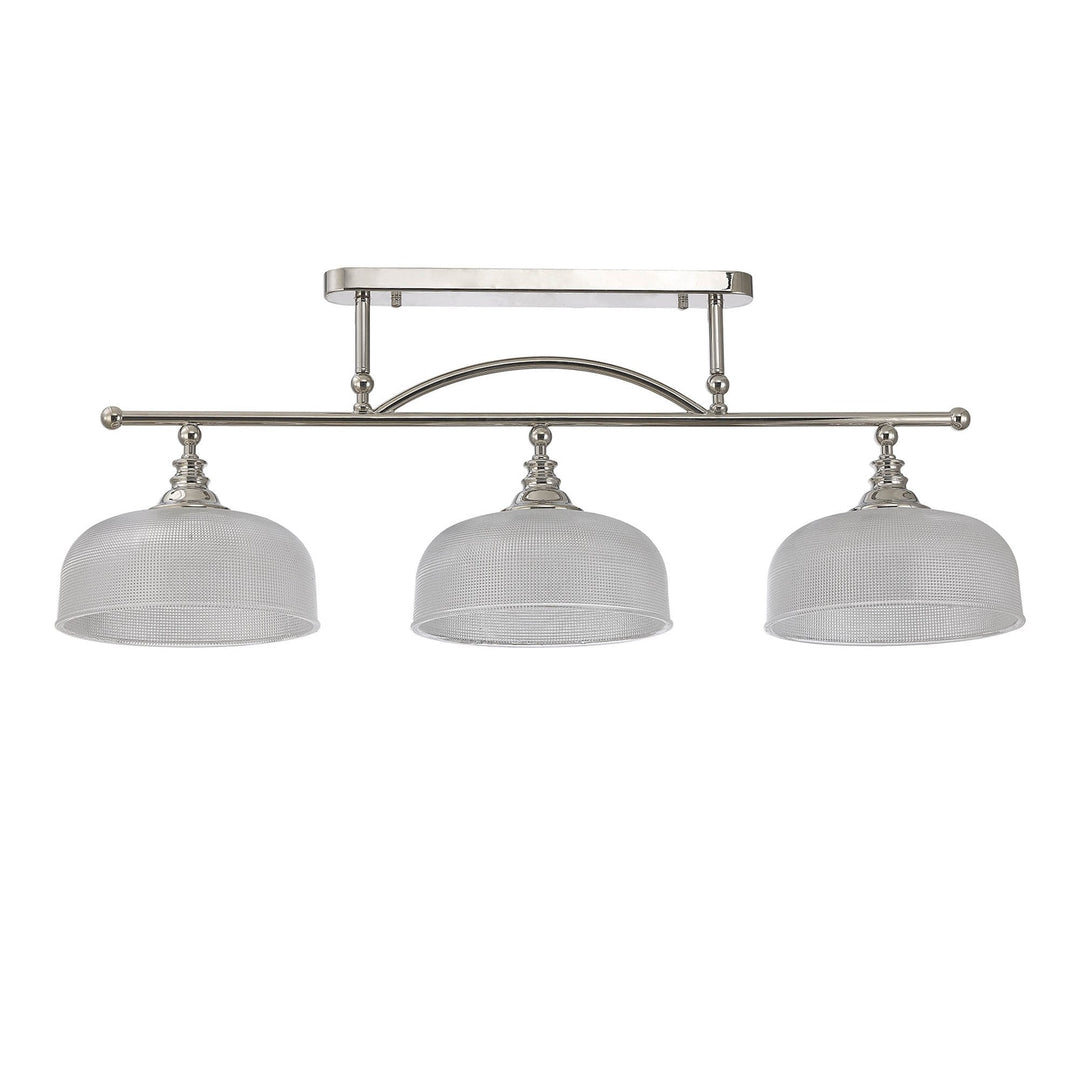 Nelson Lighting NL86049 Sakkas 3 Light Pendant/Ceiling Light Polished Nickel