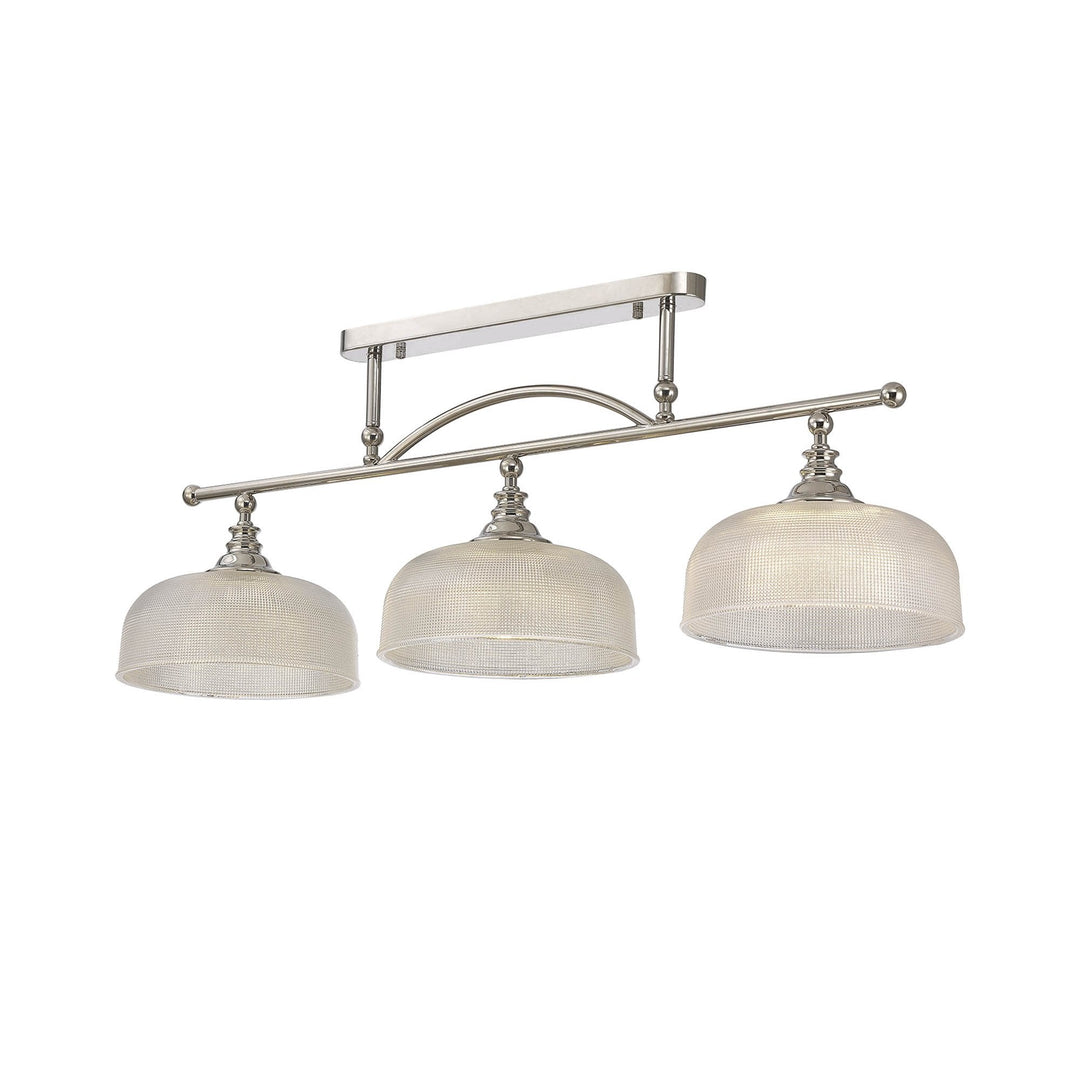 Nelson Lighting NL86049 Sakkas 3 Light Pendant/Ceiling Light Polished Nickel