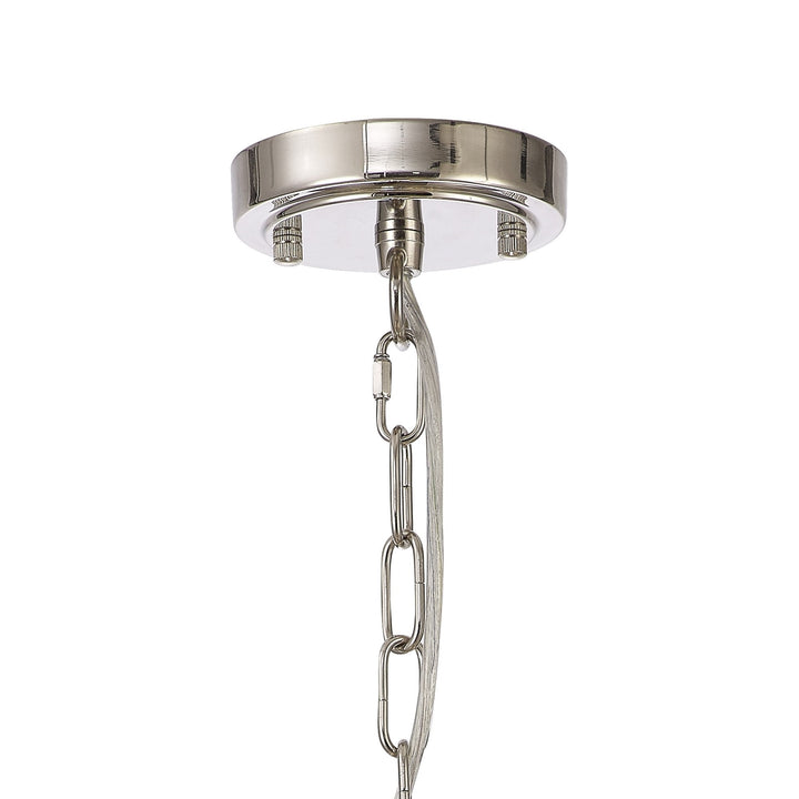 Nelson Lighting NL86069 Sakkas 5 Light Pendant/Ceiling Light Polished Nickel