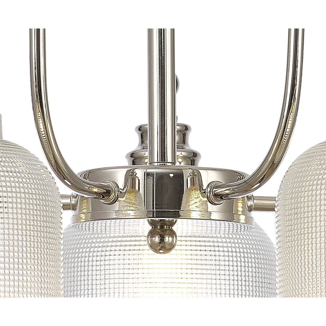 Nelson Lighting NL86069 Sakkas 5 Light Pendant/Ceiling Light Polished Nickel