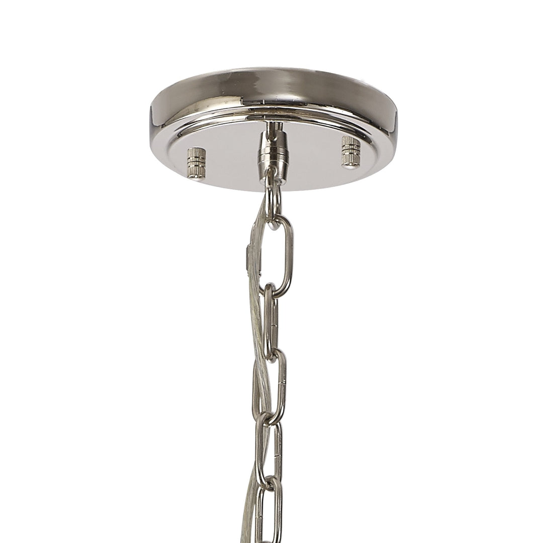 Nelson Lighting NL86079 Sakkas 8 Light Pendant/Ceiling Light Polished Nickel