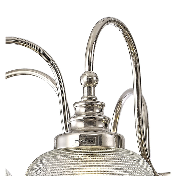 Nelson Lighting NL86079 Sakkas 8 Light Pendant/Ceiling Light Polished Nickel