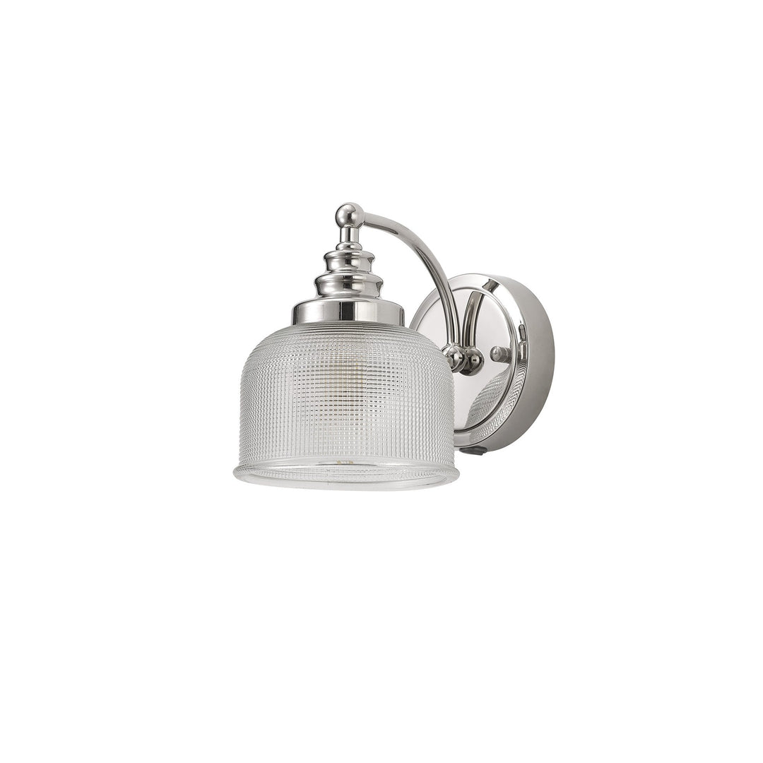 Nelson Lighting NL86109 Sakkas 1 Light Wall Light Polished Nickel