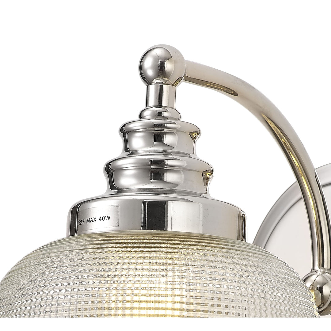 Nelson Lighting NL86109 Sakkas 1 Light Wall Light Polished Nickel