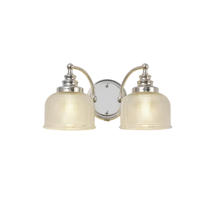 Nelson Lighting NL86119 Sakkas 2 Light Wall Light Polished Nickel