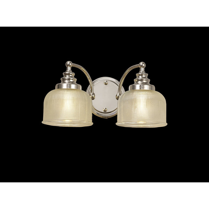 Nelson Lighting NL86119 Sakkas 2 Light Wall Light Polished Nickel