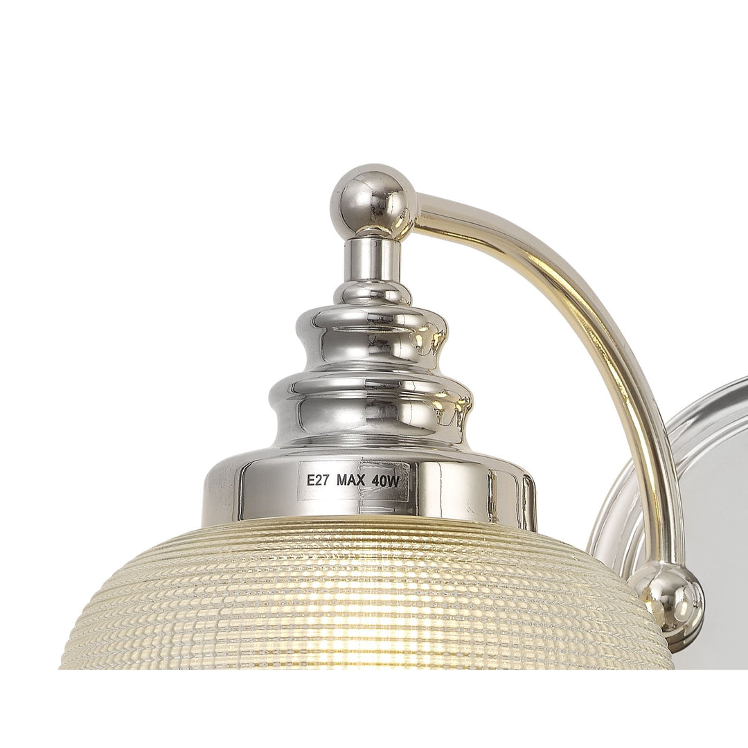 Nelson Lighting NL86119 Sakkas 2 Light Wall Light Polished Nickel