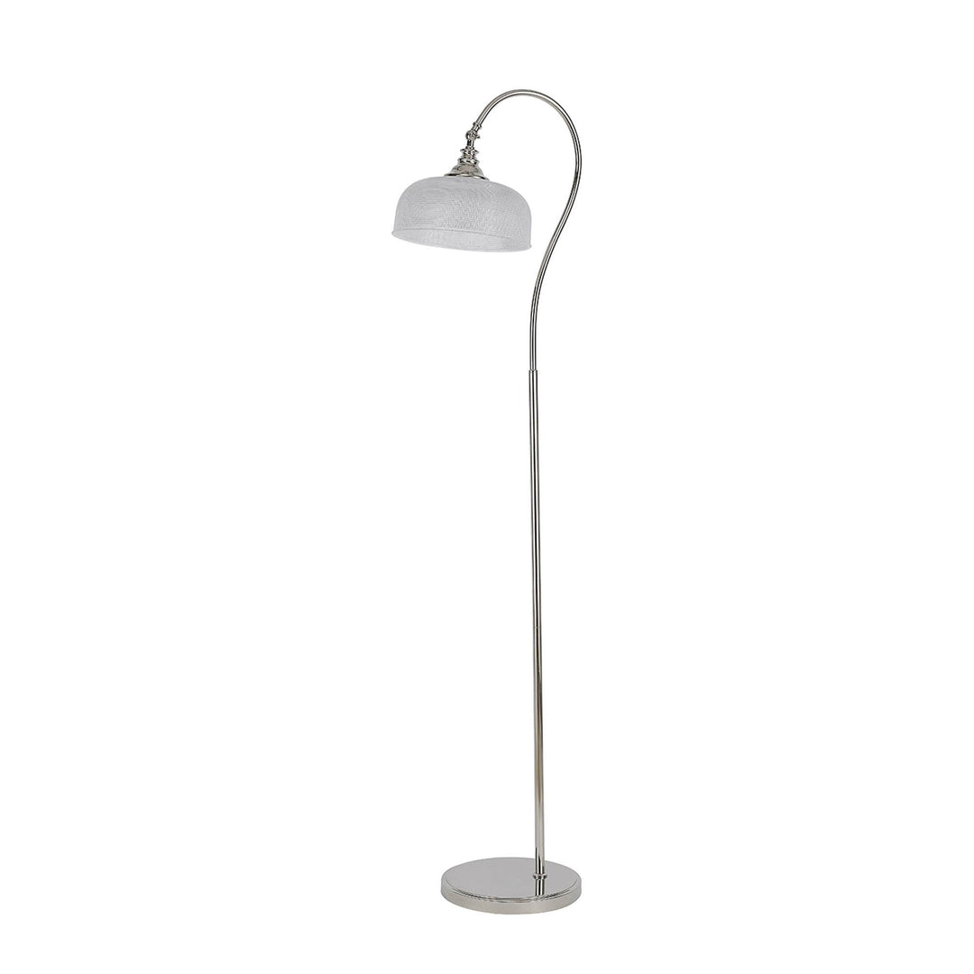 Nelson Lighting NL86139 Sakkas 1 Light Floor Lamp Polished Nickel