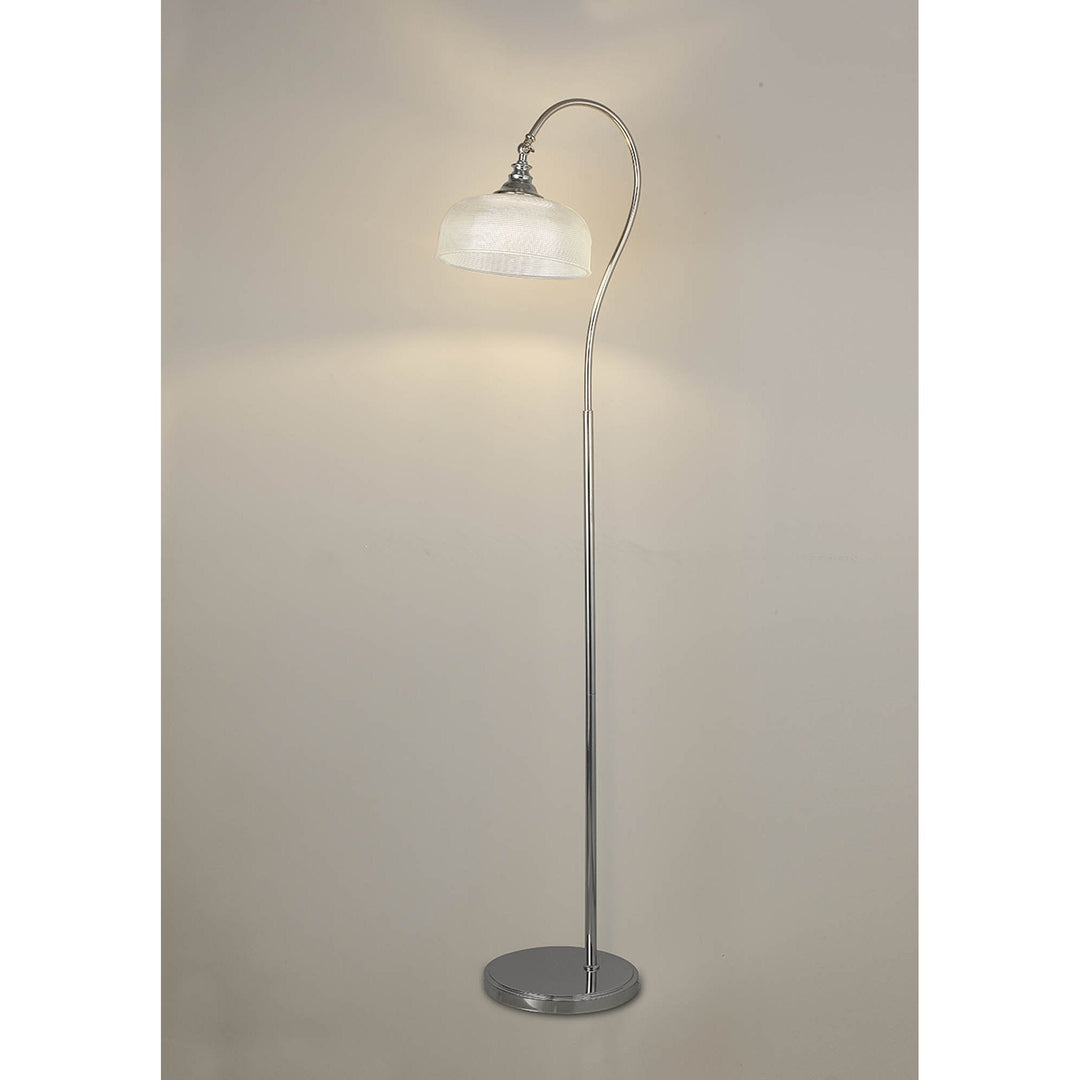 Nelson Lighting NL86139 Sakkas 1 Light Floor Lamp Polished Nickel