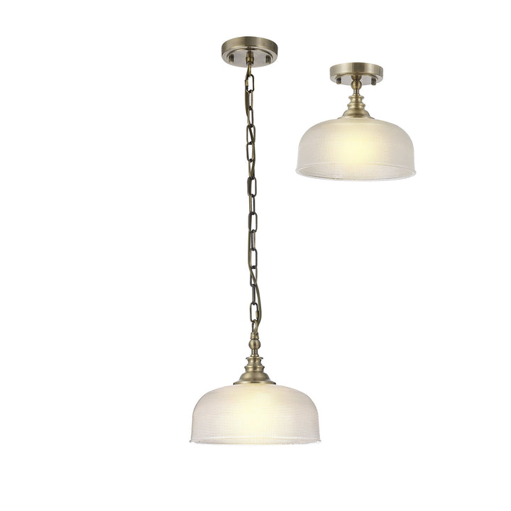 Nelson Lighting NL86149 Sakkas 1 Light Pendant/Ceiling Light Antique Brass