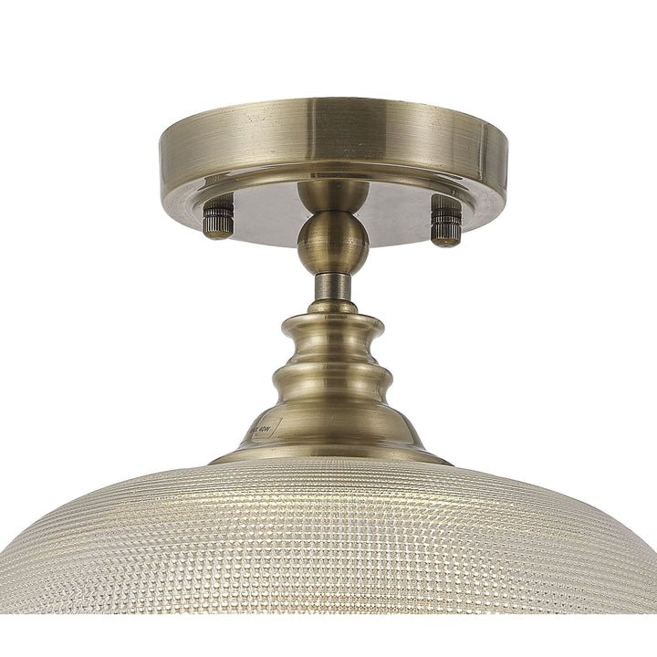 Nelson Lighting NL86149 Sakkas 1 Light Pendant/Ceiling Light Antique Brass