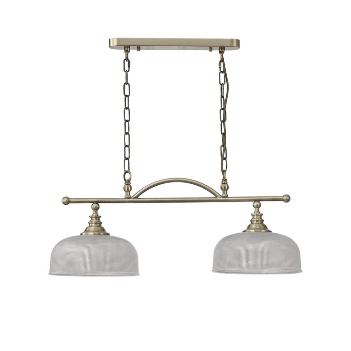 Nelson Lighting NL86159 Sakkas 2 Light Pendant/Ceiling Light Antique Brass