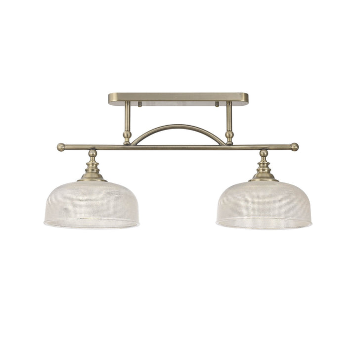 Nelson Lighting NL86159 Sakkas 2 Light Pendant/Ceiling Light Antique Brass