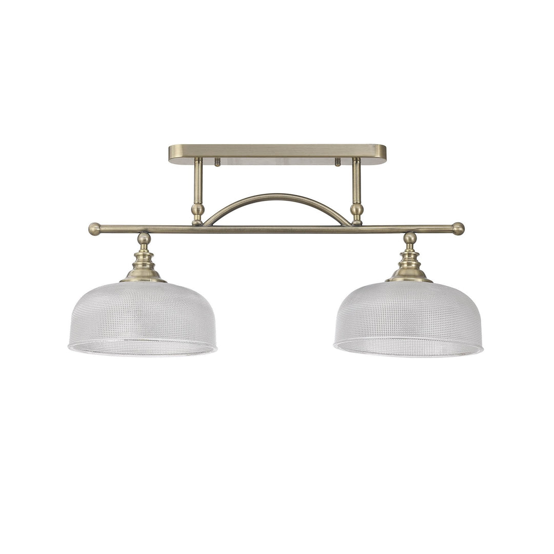 Nelson Lighting NL86159 Sakkas 2 Light Pendant/Ceiling Light Antique Brass