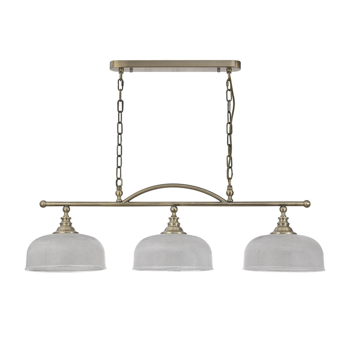 Nelson Lighting NL86169 Sakkas 3 Light Pendant/Ceiling Light Antique Brass