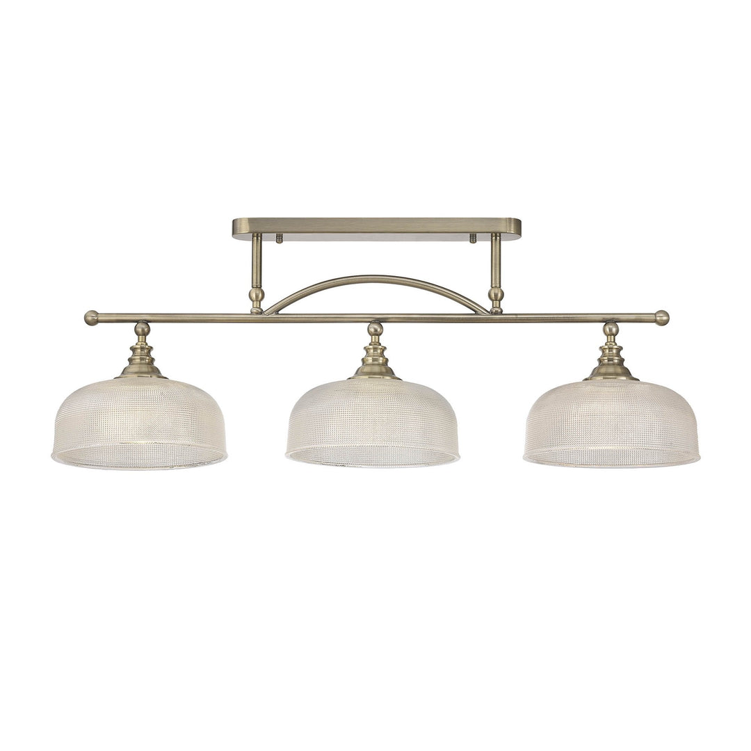 Nelson Lighting NL86169 Sakkas 3 Light Pendant/Ceiling Light Antique Brass